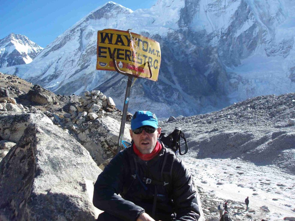 Jason Black climbing on the Mt. Everest