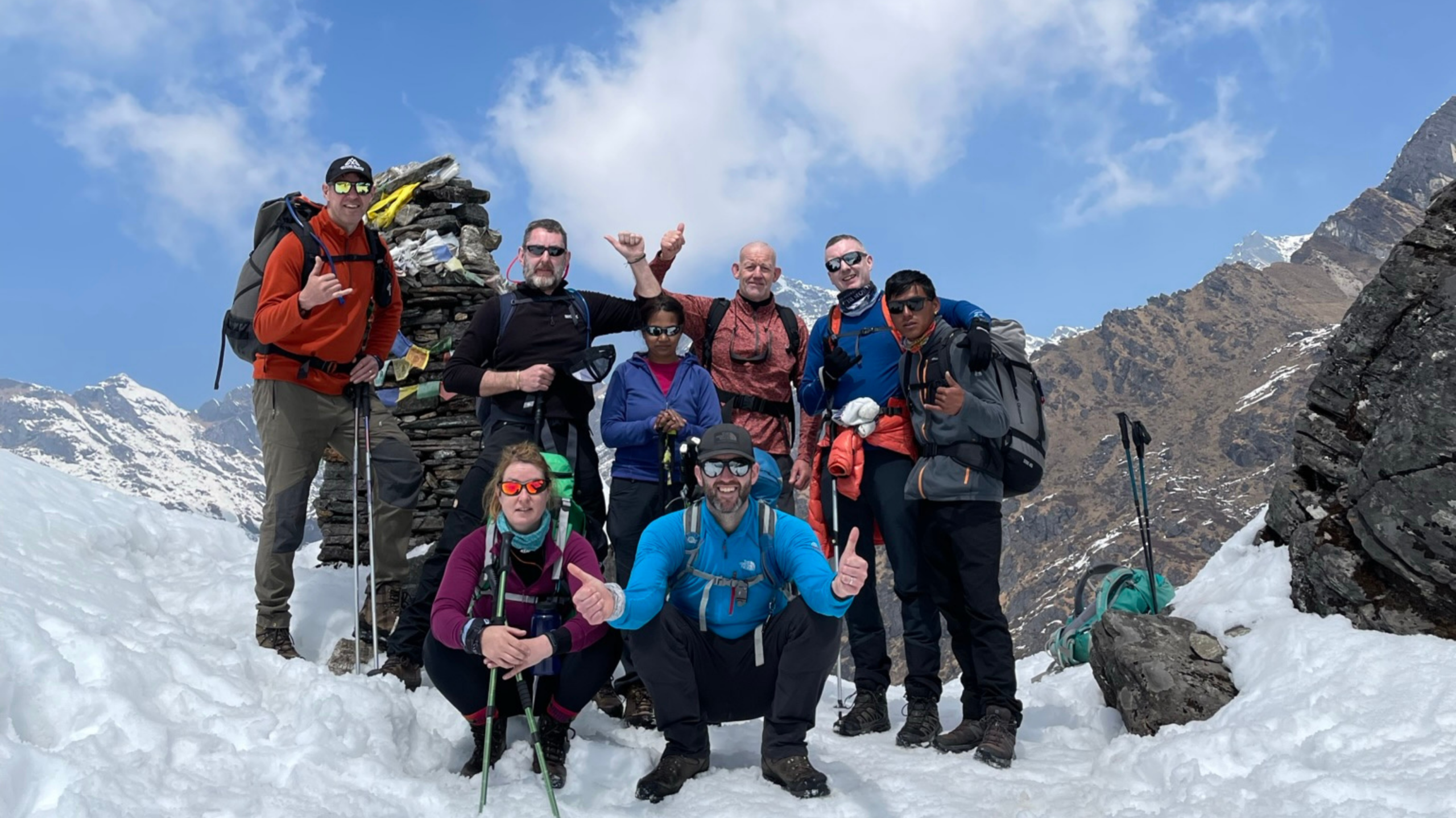 Group of people after climbing Kilimanjaro