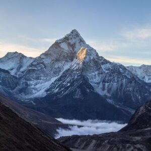 ama dablam mountain at sunrise