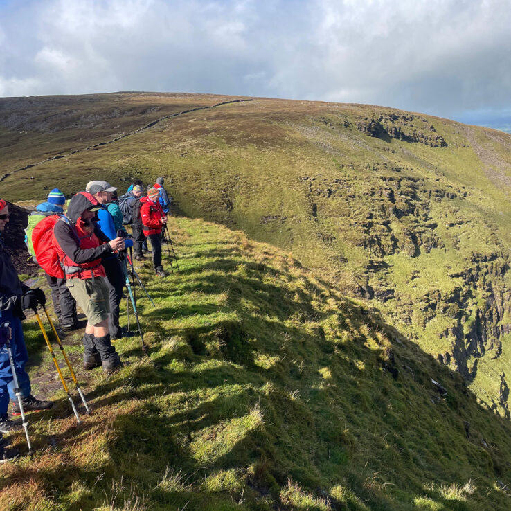 Sunrise over Slieve Donard mountain in County Down marking start of Ireland 4 Peaks Challenge