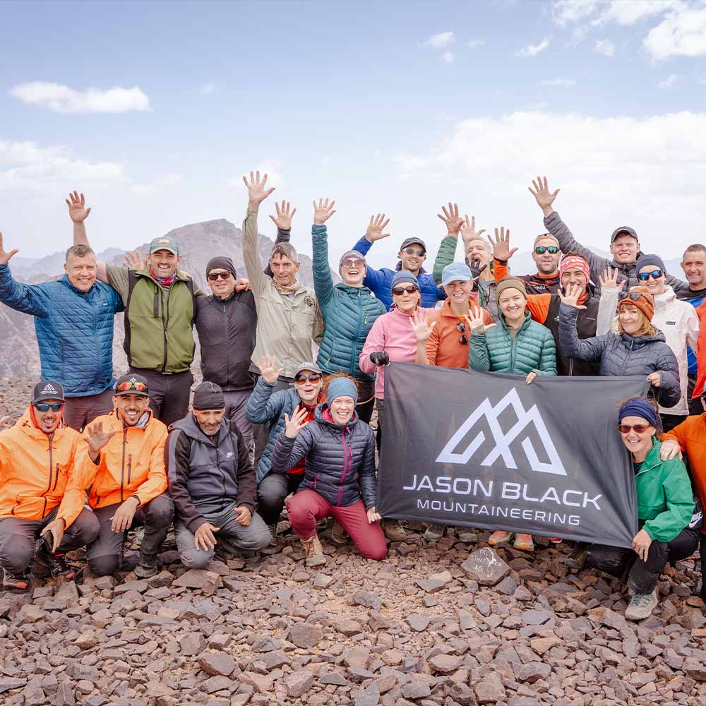 Jason Black leading a small group expedition on Mount Toubkal in Morocco