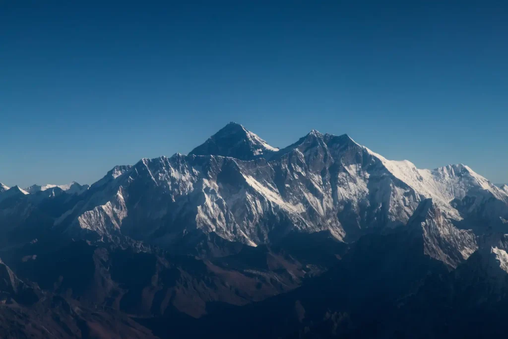 Summit panorama from Himlung Himal 7126m showing Annapurna II Manaslu Gangapurna and Tibetan Plateau
