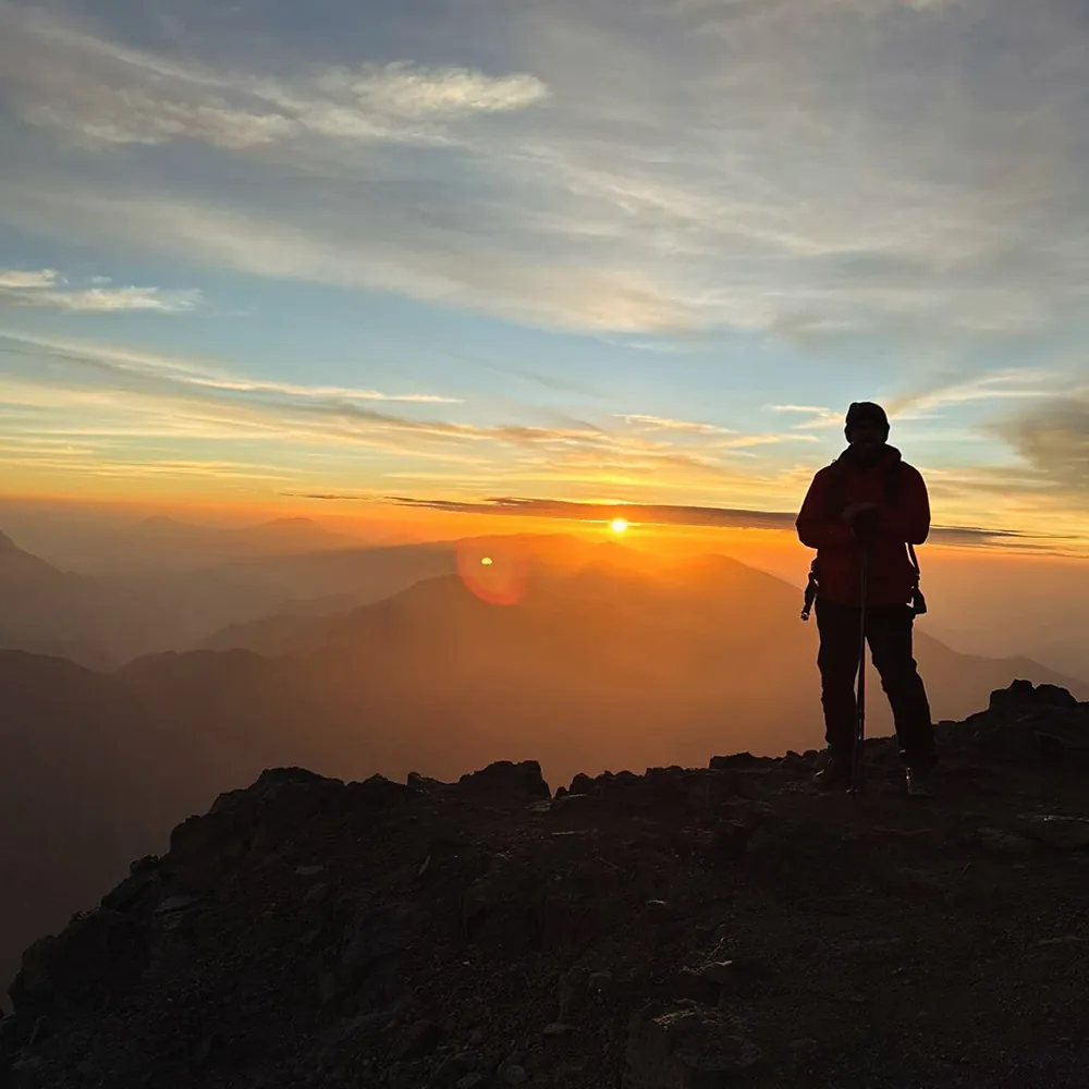 Sunrise over Slieve Donard in the Mourne Mountains County Down Ireland