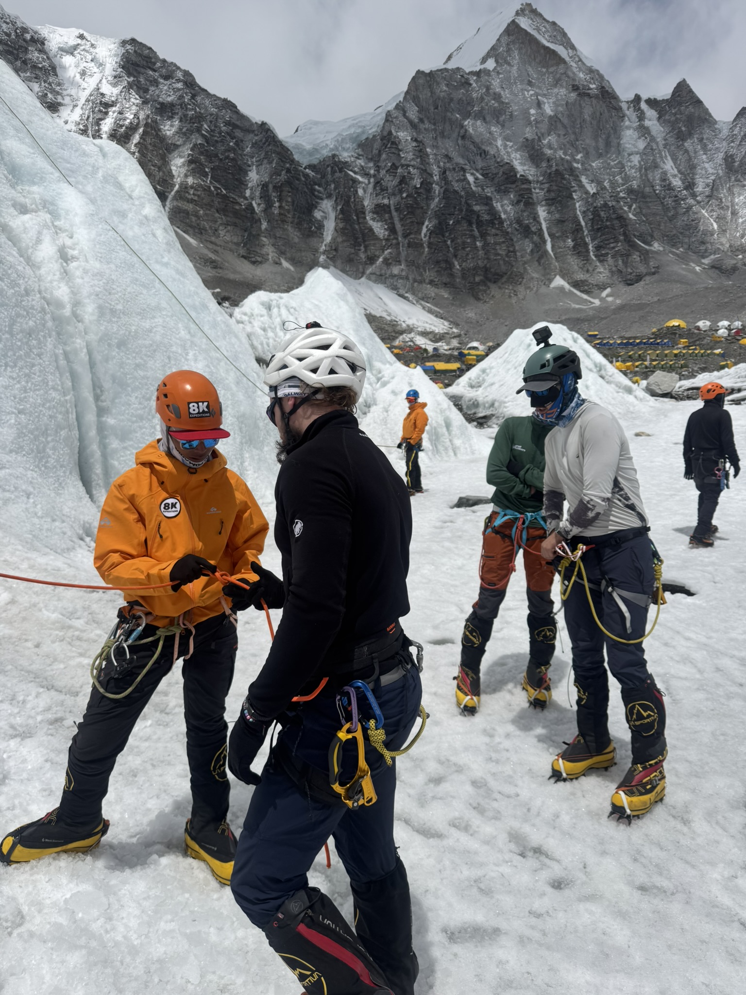 Avalanche safety kit including transceiver, probe, and shovel